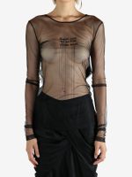 ANN DEMEULEMEESTER - Women Fiene Slim Fit Long Sleeve T-Shirt With Angel Divine Embroidery
