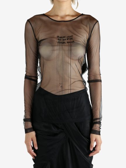 ANN DEMEULEMEESTER - Women Fiene Slim Fit Long Sleeve T-Shirt With Angel Divine Embroidery