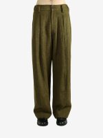 ZIGGY CHEN - Men Drop Crotch Wide Leg Trousers