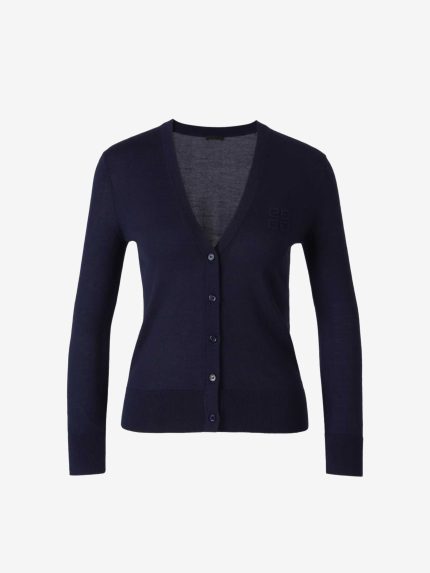 GIVENCHY - Women 4G Crochet V-neck Cardigan