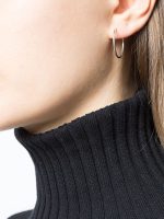 WERKSTATT MUNCHEN - Hoop Earrings Fine Hammered M4512 - Image 2