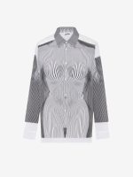 JEAN PAUL GAULTIER - Women Petite Grand Pinstripe Body Morphing Shirt
