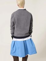 MIU MIU - Women Silk Cashmere V-Neck Sweater - Image 2