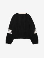 ENFANTS RICHES DEPRIMES - Men Asymmetrical Varsity V-Neck Sweater - Image 2