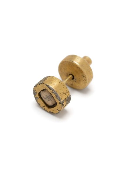 PARTS OF FOUR - Stud Earring (0.2 CT, Tiny Faceted Diamond Slab, AGA+FCDIA)