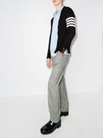 THOM BROWNE - Men Classic V-Neck Cardigan In Sustainable Fine Merino Wool - Image 3