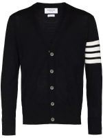 THOM BROWNE - Men Classic V-Neck Cardigan In Sustainable Fine Merino Wool - Image 5