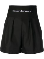 ALEXANDER WANG - Women Logo Elastic Safari Shorts - Image 5