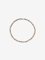 MAOR - Omni 4MM Bracelet In Silver And Yellow Gold With White Diamond Detail