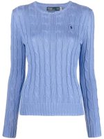 POLO RALPH LAUREN - Women Cable Knit Cotton Crewneck Sweater - Image 4