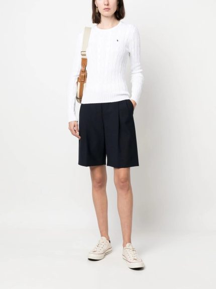 POLO RALPH LAUREN - Women Cable-Knit Cotton Crewneck Sweater