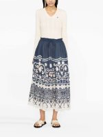 POLO RALRH LAUREN - Women Cable-Knit Cotton V-Neck Sweater
