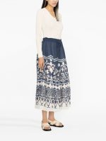 POLO RALRH LAUREN - Women Cable-Knit Cotton V-Neck Sweater - Image 2