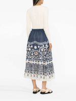 POLO RALRH LAUREN - Women Cable-Knit Cotton V-Neck Sweater - Image 3