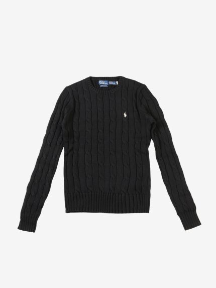 POLO RALPH LAUREN - Women Cable Knit Cotton Crewneck Sweater