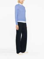 POLO RALPH LAUREN - Women Cable Knit Cotton Crewneck Sweater - Image 2