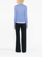 POLO RALPH LAUREN - Women Cable Knit Cotton Crewneck Sweater - Image 3