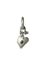 PARTS OF FOUR - Jazz's Solid Heart Earring (Extra Small, 0.2 CT, Tiny Faceted Diamond Slab, DA+FCDIA)