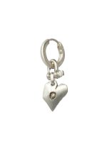 PARTS OF FOUR - Jazz's Solid Heart Earring (Extra Small, 0.2 CT, Tiny Faceted Diamond Slab, MA+FCDIA)