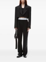ALEXANDER WANG - Women Logo Elastic High Waisted Pleated Pant
