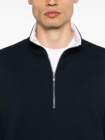 THOM BROWNE - Men Funnel Neck Half Zip Pullover - Image 4