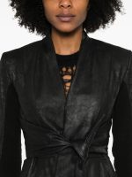 RICK OWENS - Women Pelle Giacca Ls Strutter - Image 4