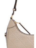 TORY BURCH - Women T Monogram Leather Crescent Bag - Image 6