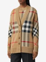 BURBERRY Women Oversized Check Cardigan - Image 2
