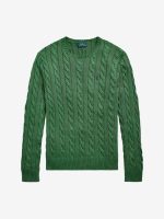POLO RALPH LAUREN - Men Long Sleeve Cotton Cable Knit Crewneck Sweater