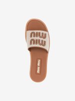 MIU MIU - Women Canvas Sandal - Image 4