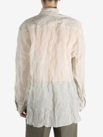 DRIES VAN NOTEN - Men Sheer Textured Button-Up - Image 3
