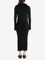 ANN DEMEULEMEESTER - Women High Neck Dropped Shoulder  Knitted Dress - Image 3