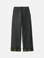 BURBERRY - Women W. Check Lining Trousers - Image 2