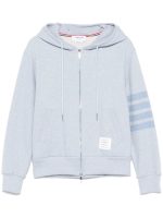 THOM BROWNE - Men Melange Brushed Loopback Zip Up Hoodie - Image 5