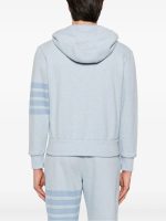 THOM BROWNE - Men Melange Brushed Loopback Zip Up Hoodie - Image 3