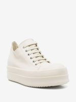 RICK OWENS - Women Leather Mega Bumper Low Sneakers - Image 2