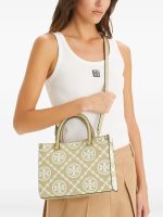 TORY BURCH - Women T Monogram Contrast Embossed Square Tote Bag - Image 3