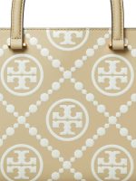 TORY BURCH - Women T Monogram Contrast Embossed Square Tote Bag - Image 7