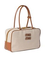 MIU MIU - Women Contrast Beau Canvas Bag - Image 4