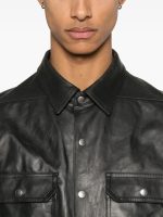 RICK OWENS - Men Leather Outershirt - Image 4