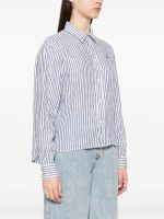 POLO RALPH LAUREN - Women Wide Cropped Striped Linen Shirt - Image 2