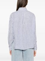 POLO RALPH LAUREN - Women Wide Cropped Striped Linen Shirt - Image 3