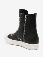 RICK OWENS - Men Waxed Leather Sneakers - Image 3