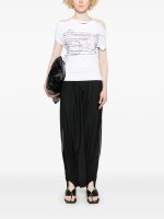 ALAINPAUL - Women Fitted Elastics Multicoloured Print T-shirt