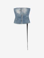 RICK OWENS DRKSHDW - Women Top In Denim Bustier Top