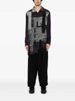 YOHJI YAMAMOTO POUR HOMME - Men Silk Asymetrical Button Up Blouse