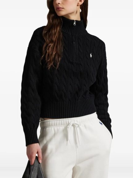 POLO RALPH LAUREN - Women Half Zipper Long Sleeve Pullover