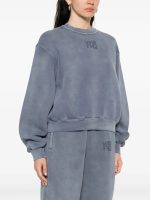 T BY ALEXANDER WANG - Women Essential Terry Crew Puff Paint Logo Sweatshirt - Image 2