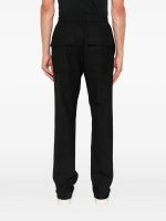 RICK OWENS - Men Wool Drawstring Slim Long Pants - Image 3