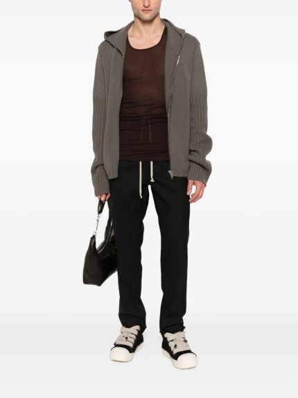 RICK OWENS - Men Wool Drawstring Slim Long Pants